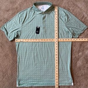NWT Johnnie-O Featherweight Polo - Shamrock Print